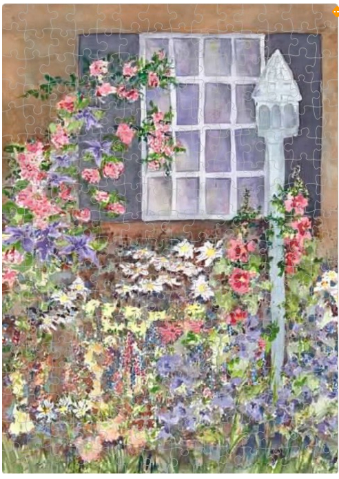 Garden Home Watercolor Puzzle