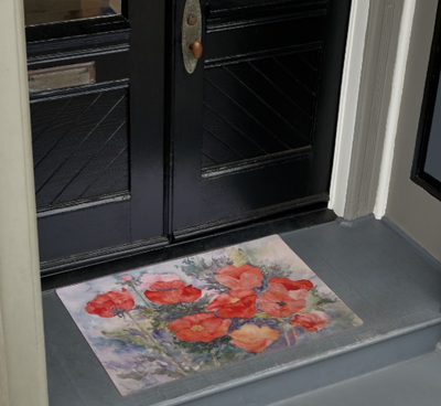 Large Peonies Doormat