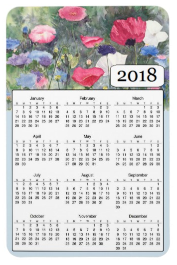 Magnet Calendar - Passion For Poppies