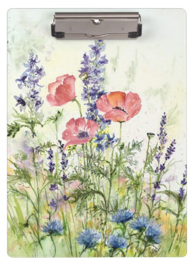 Printed Clipboard - Poppies