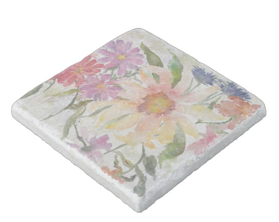 Summer Blooms Stone Coaster