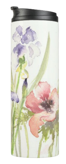 Floral Watercolor Travel Tumbler